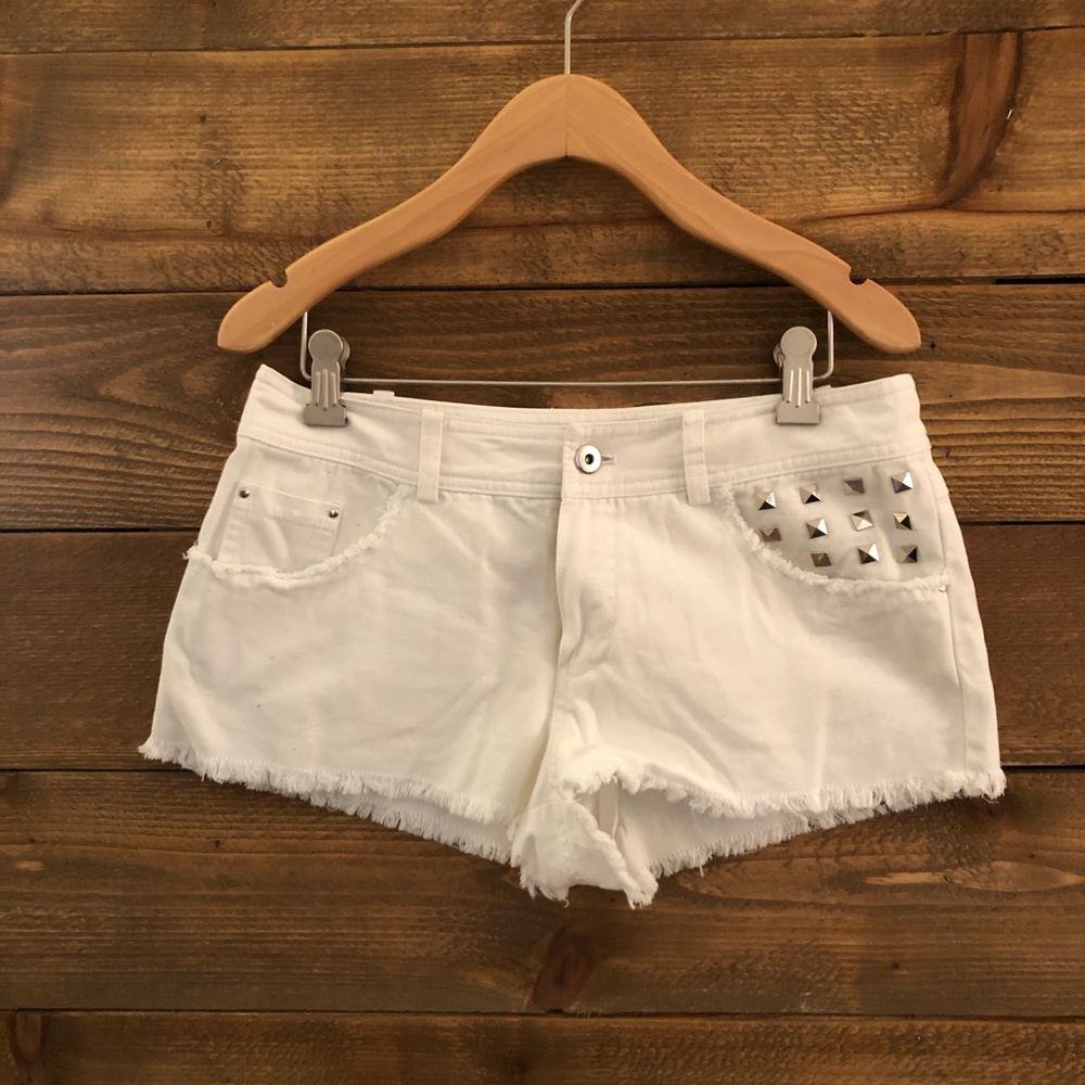 White Denim Shorts